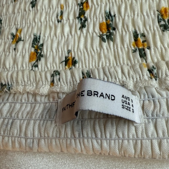 Faithfull the Brand Cream Floral Maxi Dress USA size 4. Like new. - Picture 5 of 8